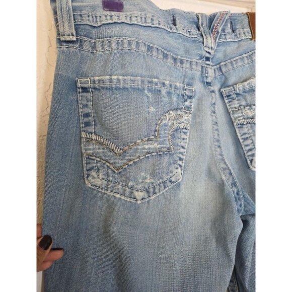 Big Star Pioneer Bootcut Mens Regular Mid Rise Distressed Denim Jeans 33R x 32 - Picture 4 of 11